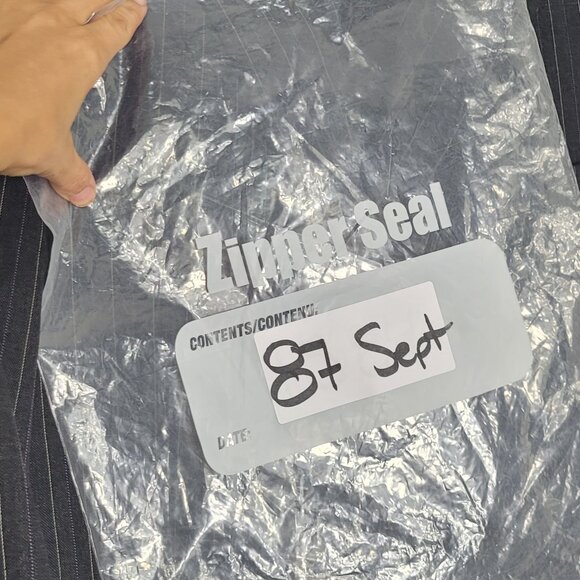 Bouet Men Black Gray Pinstripe 100% Wool Pockets Button Up Blazer Size 40R - Picture 15 of 15